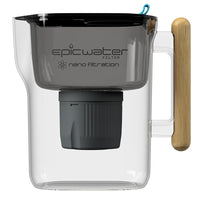 Nano Pitcher with wooden handle | Removes Bacteria & PFAS in 